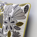 Canvello Floral Hand Embroidered Pillows | 20 X 20 in (50 X 50 cm) Canvello