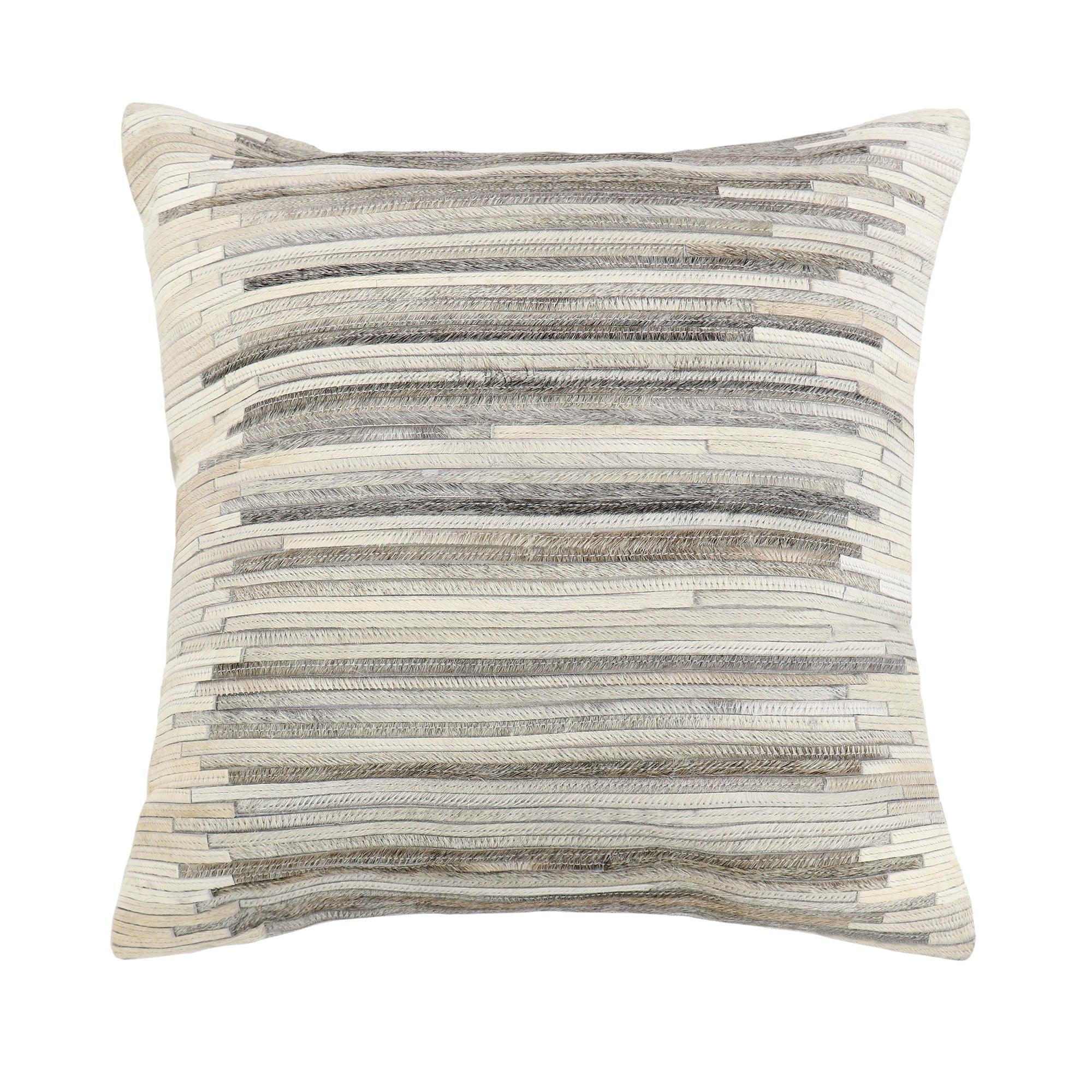 Canvello Galaxy Cowhide Throw Pillow, Ivory Canvello