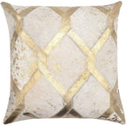 Canvello Genuine Cowhide Leather Decorative Throw Pillows - Handmade Patchwork Boho Accent Pillows For Sofa, Couch, Bed, Chair - Western Southwestern Farmhouse Pillow Covers With Feather Down Insert Included) Canvello