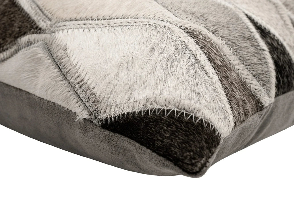 Canvello Genuine Cowhide Leather Decorative Throw Pillows - Handmade Patchwork Boho Accent Pillows For Sofa, Couch, Bed, Chair - Western Southwestern Farmhouse Pillow Covers With Feather Down Insert Included Canvello