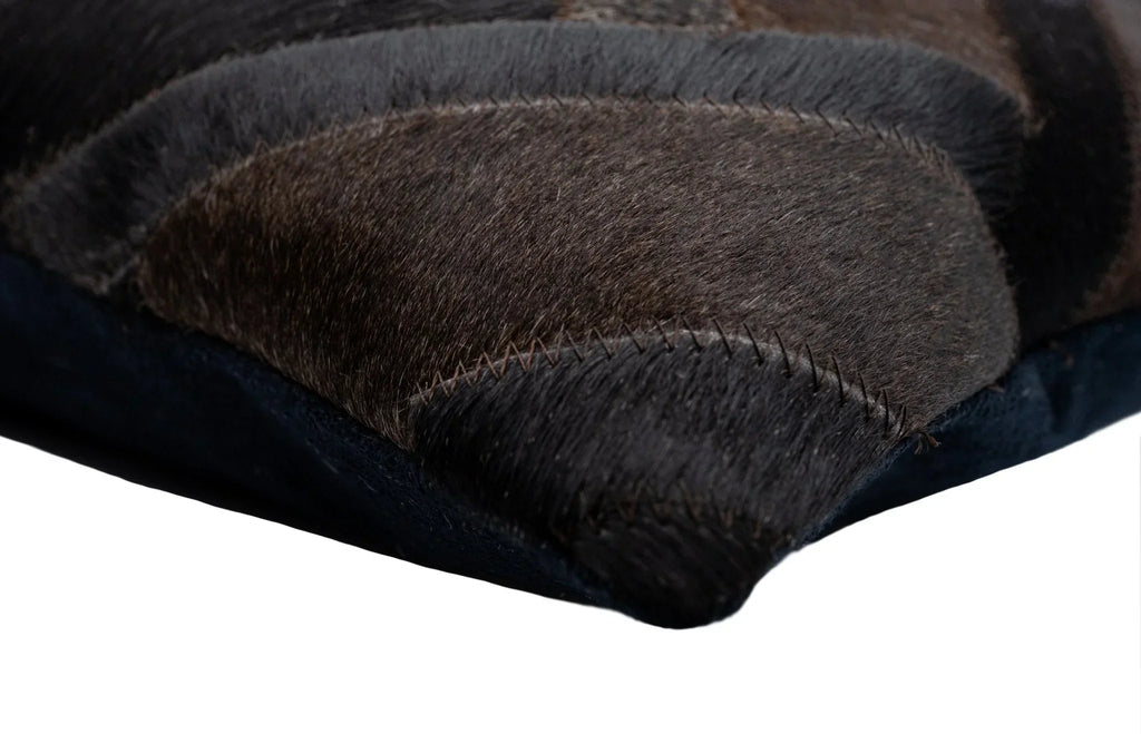 Canvello Genuine Cowhide Leather Decorative Throw Pillows - Handmade Patchwork Boho Accent Pillows For Sofa, Couch, Bed, Chair - Western Southwestern Farmhouse Pillow Covers With Feather Down Insert Included) Canvello
