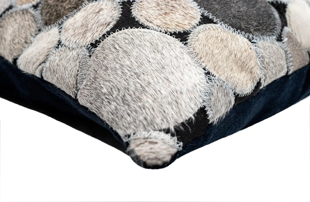 Canvello Genuine Cowhide Leather Decorative Throw Pillows - Handmade Patchwork Boho Accent Pillows For Sofa, Couch, Bed, Chair - Western Southwestern Farmhouse Pillow Covers With Feather Down Insert Included) Canvello