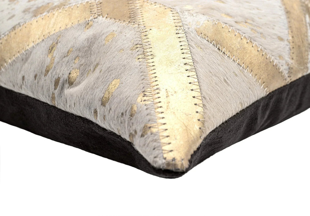 Canvello Genuine Cowhide Leather Decorative Throw Pillows - Handmade Patchwork Boho Accent Pillows For Sofa, Couch, Bed, Chair - Western Southwestern Farmhouse Pillow Covers With Feather Down Insert Included) Canvello