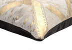 Canvello Genuine Cowhide Leather Decorative Throw Pillows - Handmade Patchwork Boho Accent Pillows For Sofa, Couch, Bed, Chair - Western Southwestern Farmhouse Pillow Covers With Feather Down Insert Included) Canvello