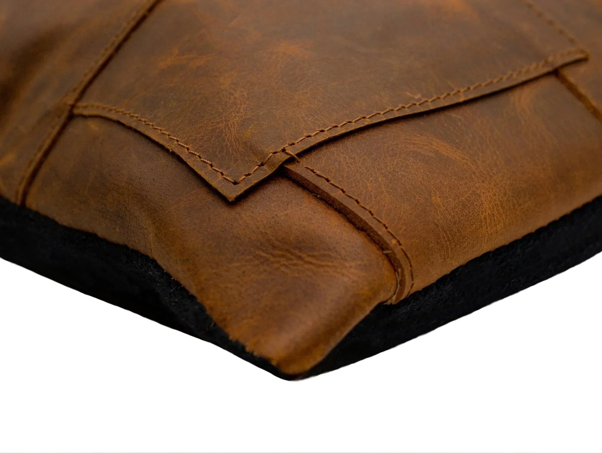 Canvello Genuine Cowhide Leather Decorative Throw Pillows - Handmade Patchwork Boho Accent Pillows For Sofa, Couch, Bed, Chair - Western Southwestern Farmhouse Pillow Covers With Feather Down Insert Included) Canvello