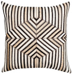Canvello Genuine Cowhide Leather Decorative Throw Pillows - Handmade Patchwork Boho Accent Pillows For Sofa, Couch, Bed, Chair - Western Southwestern Farmhouse Pillow Covers With Feather Down Insert Included Canvello