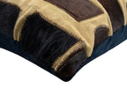 Canvello Genuine Cowhide Leather Decorative Throw Pillows - Handmade Patchwork Boho Accent Pillows For Sofa, Couch, Bed, Chair - Western Southwestern Farmhouse Pillow Covers With Feather Down Insert Included Canvello