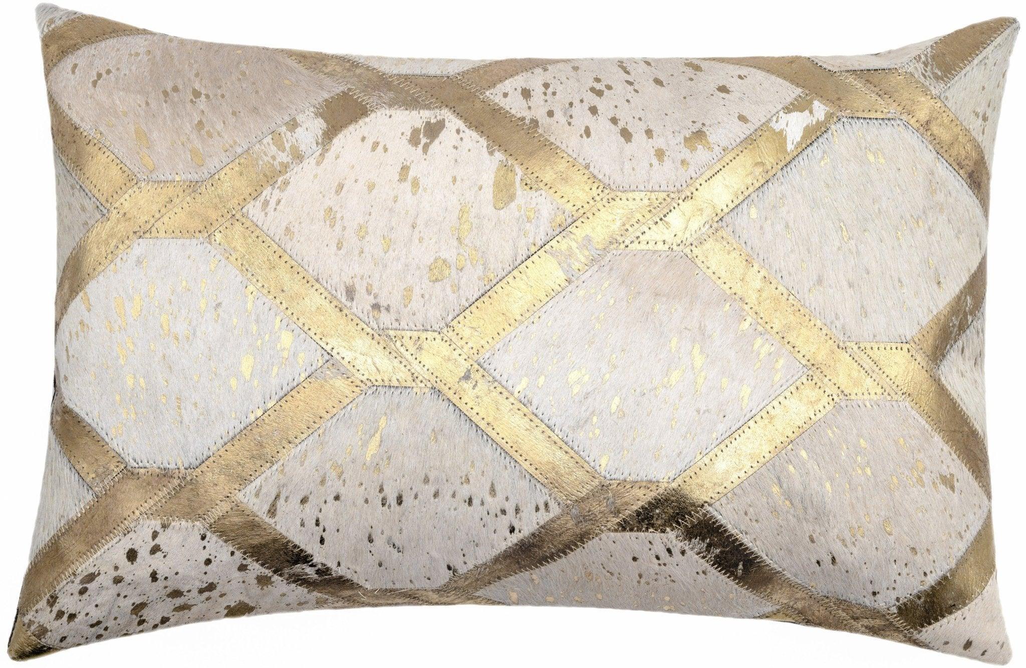 Canvello Genuine Cowhide Leather Decorative Throw Pillows - Handmade Patchwork Boho Accent Pillows For Sofa, Couch, Bed, Chair - Western Southwestern Farmhouse Pillow Covers With Feather Down Insert Included) Canvello