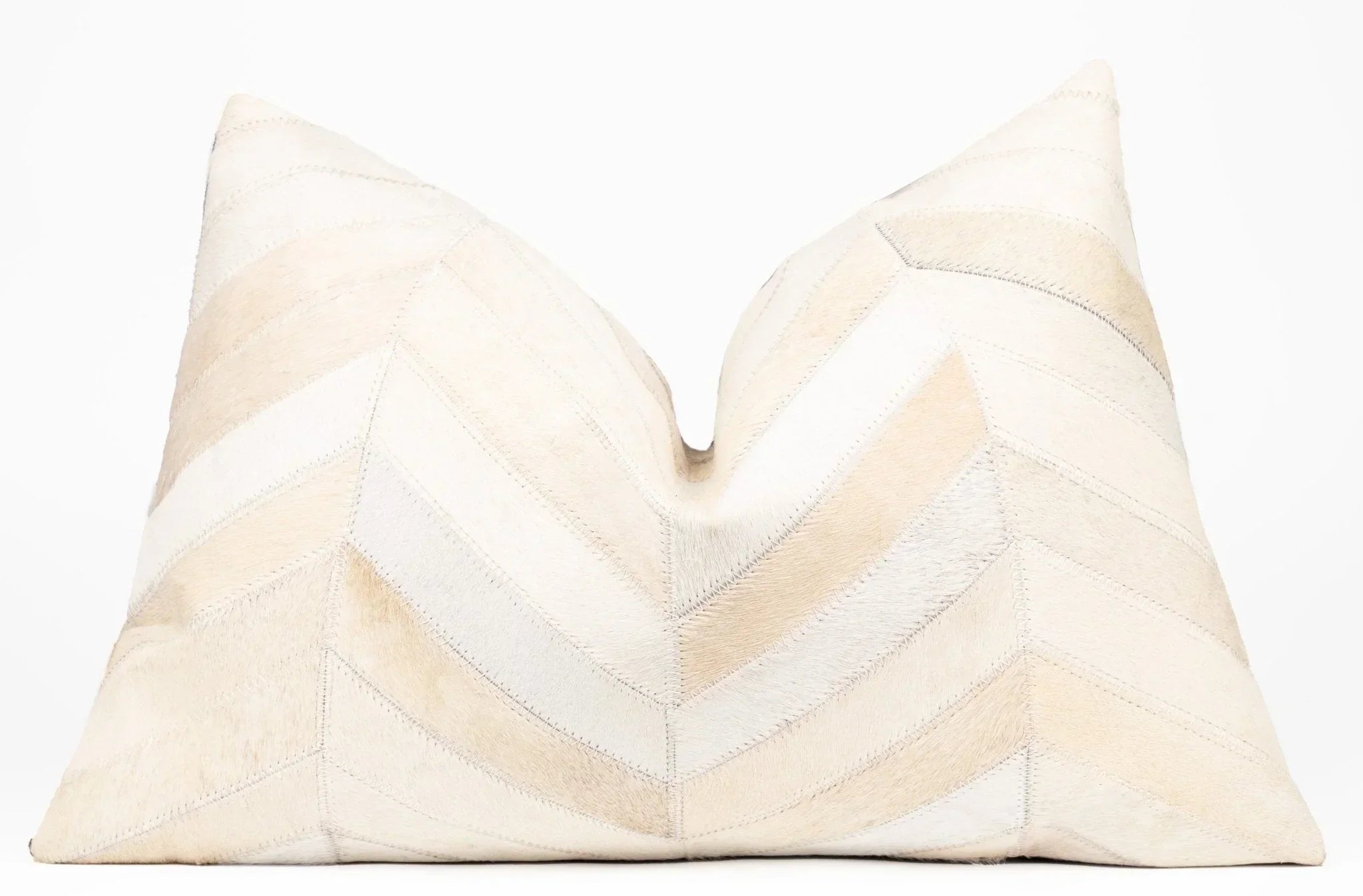 Canvello Genuine Cowhide Leather Decorative Throw Pillows - Handmade Patchwork Boho Accent Pillows For Sofa, Couch, Bed, Chair - Western Southwestern Farmhouse Pillow Covers With Feather Down Insert Included Canvello