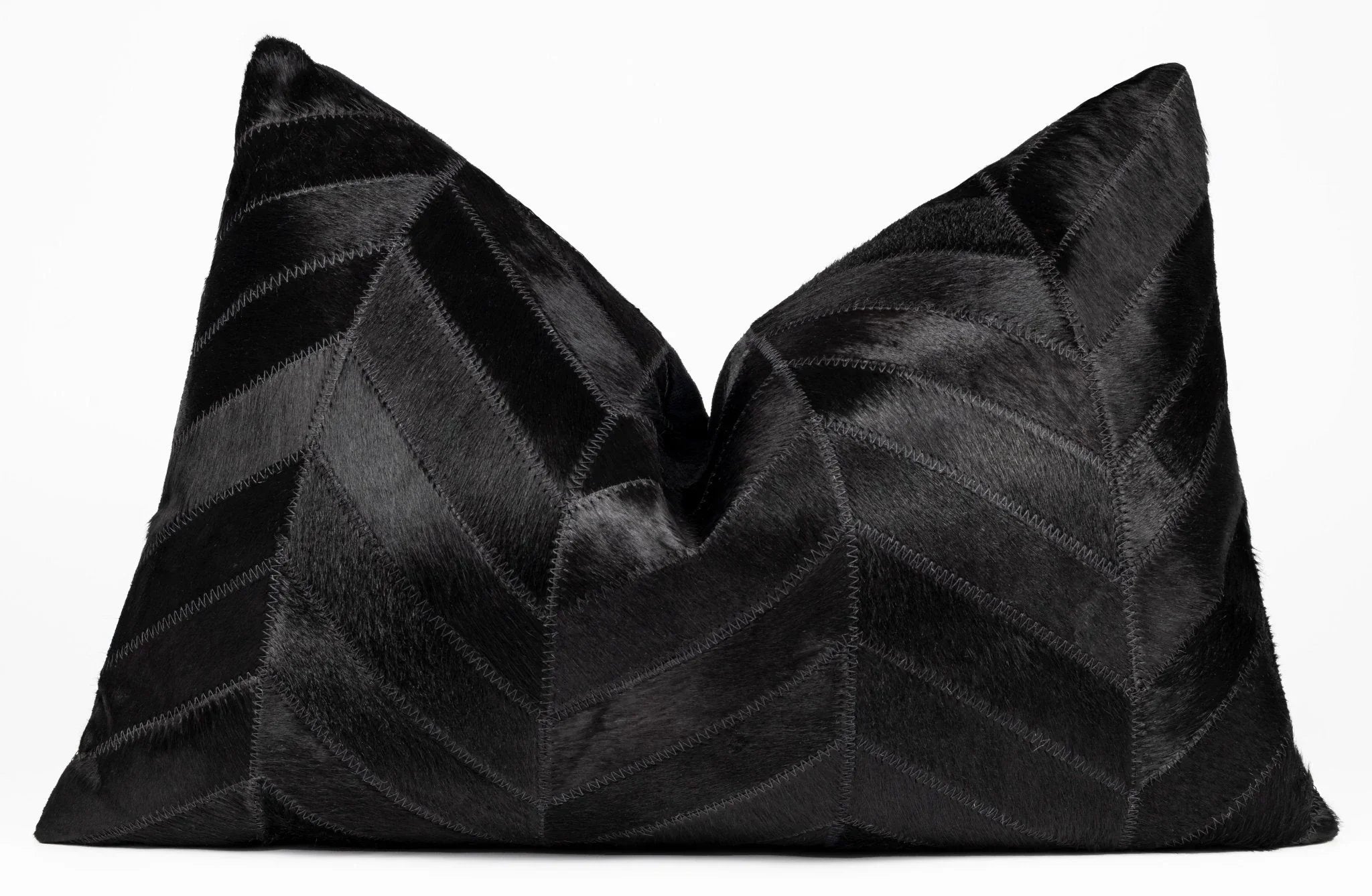 Canvello Genuine Cowhide Leather Decorative Throw Pillows - Handmade Patchwork Boho Accent Pillows For Sofa, Couch, Bed, Chair - Western Southwestern Farmhouse Pillow Covers With Feather Down Insert Included Canvello