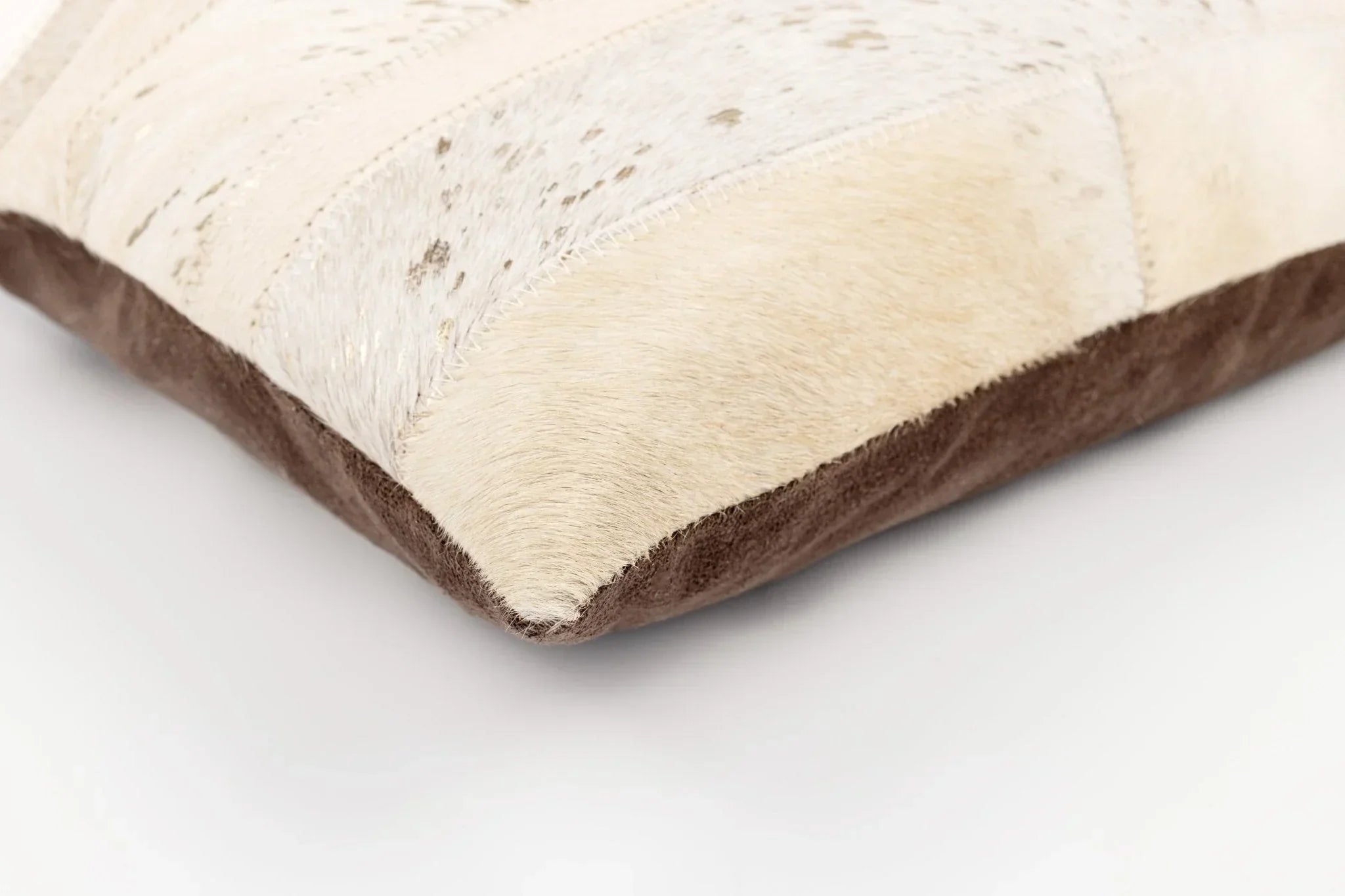 Canvello Genuine Cowhide Leather Decorative Throw Pillows - Handmade Patchwork Boho Accent Pillows For Sofa, Couch, Bed, Chair - Western Southwestern Farmhouse Pillow Covers With Feather Down Insert Included Canvello
