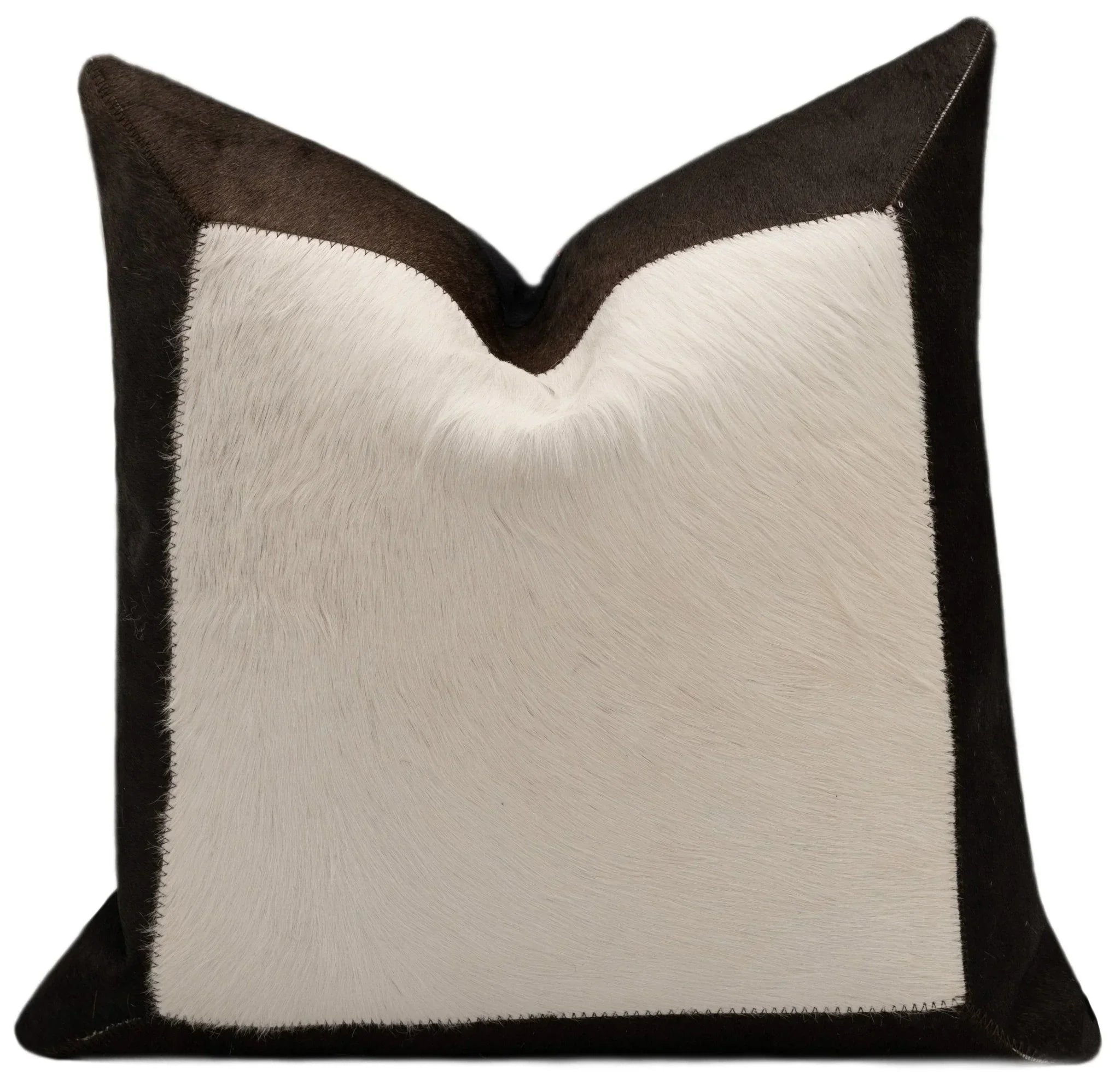 Canvello Genuine Cowhide Leather Decorative Throw Pillows - Handmade Patchwork Boho Accent Pillows For Sofa, Couch, Bed, Chair - Western Southwestern Farmhouse Pillow Covers With Feather Down Insert Included) Canvello