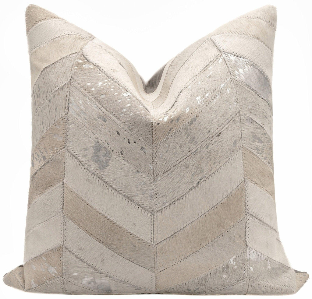 Canvello Genuine Cowhide Leather Decorative Throw Pillows - Handmade Patchwork Boho Accent Pillows For Sofa, Couch, Bed, Chair - Western Southwestern Farmhouse Pillow Covers With Feather Down Insert Included Canvello