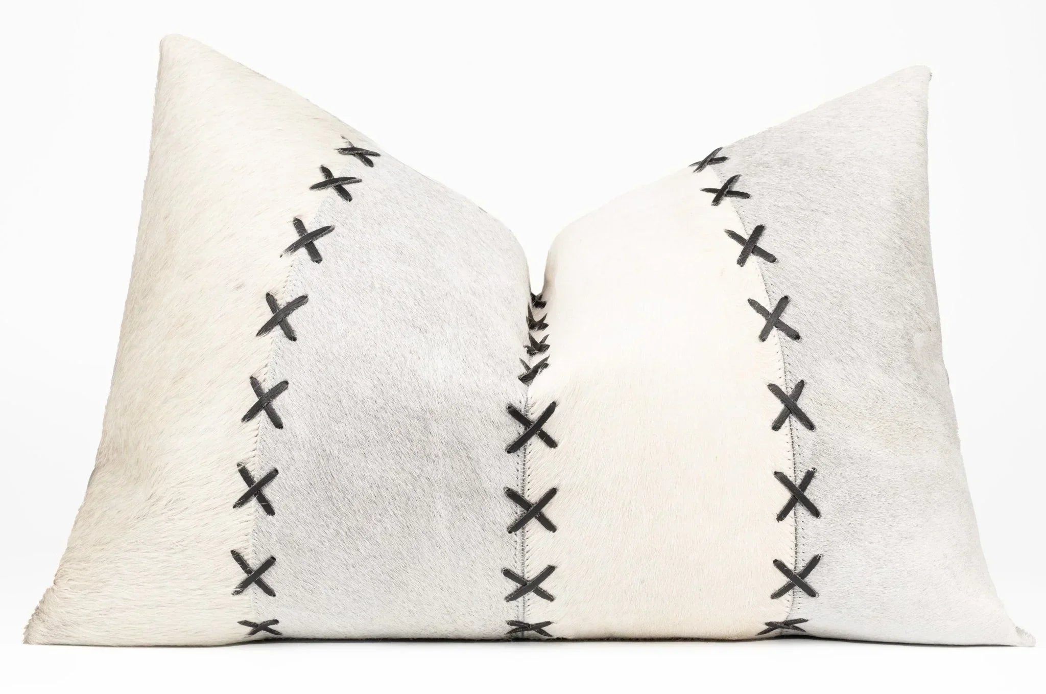 Canvello Genuine Cowhide Leather Decorative Throw Pillows - Handmade Patchwork Boho Accent Pillows For Sofa, Couch, Bed, Chair - Western Southwestern Farmhouse Pillow Covers With Feather Down Insert Included Canvello