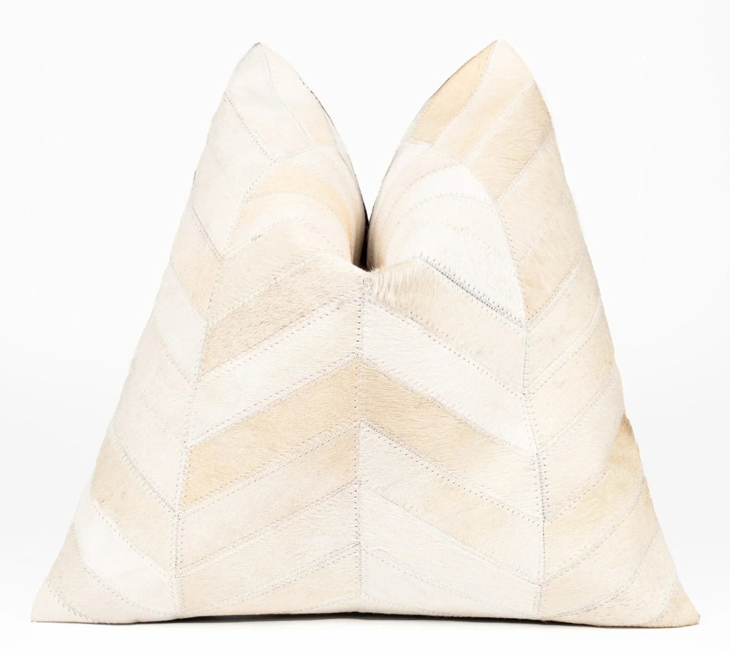 Canvello Genuine Cowhide Leather Decorative Throw Pillows - Handmade Patchwork Boho Accent Pillows For Sofa, Couch, Bed, Chair - Western Southwestern Farmhouse Pillow Covers With Feather Down Insert Included Canvello