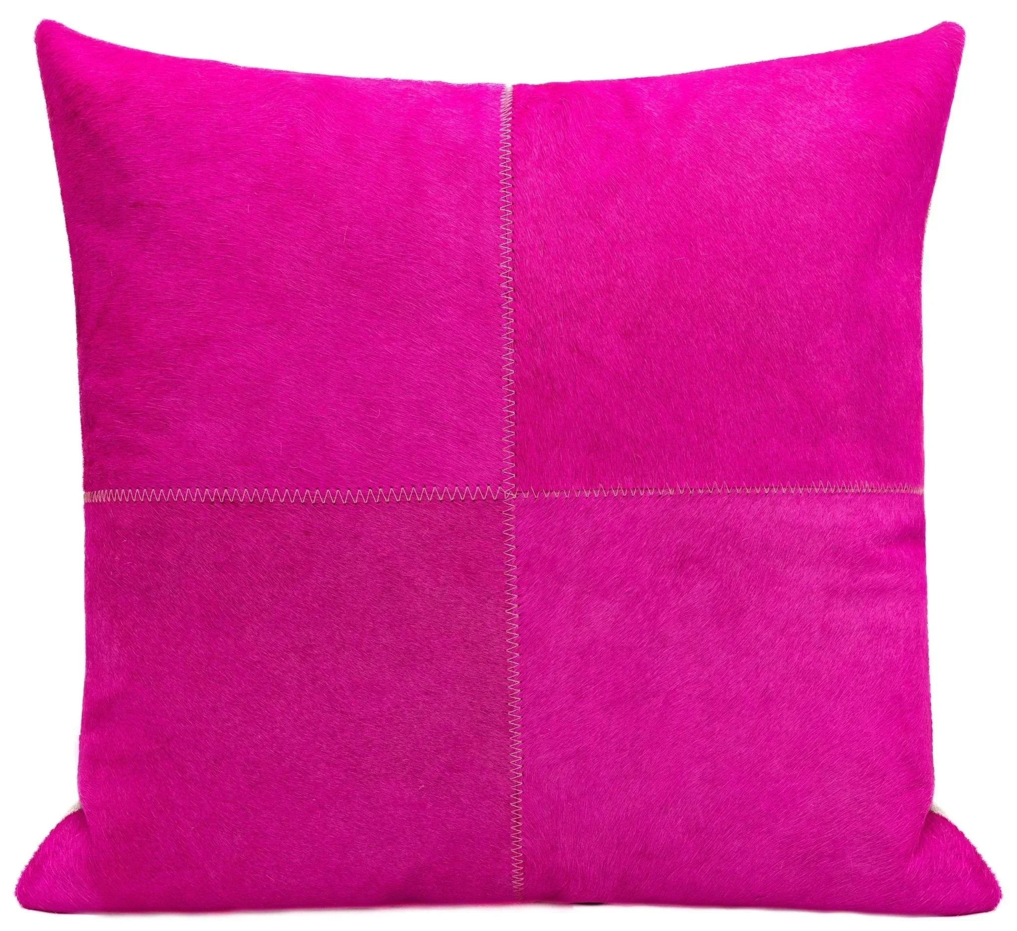 Canvello Genuine Cowhide Leather Decorative Throw Pillows - Handmade Patchwork Boho Accent Pillows For Sofa, Couch, Bed, Chair - Western Southwestern Farmhouse Pillow Covers With Feather Down Insert Included) Canvello