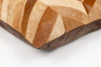 Canvello Genuine Cowhide Leather Decorative Throw Pillows - Handmade Patchwork Boho Accent Pillows For Sofa, Couch, Bed, Chair - Western Southwestern Farmhouse Pillow Covers With Feather Down Insert Included Canvello