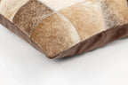 Canvello Genuine Cowhide Leather Decorative Throw Pillows - Handmade Patchwork Boho Accent Pillows For Sofa, Couch, Bed, Chair - Western Southwestern Farmhouse Pillow Covers With Feather Down Insert Included Canvello