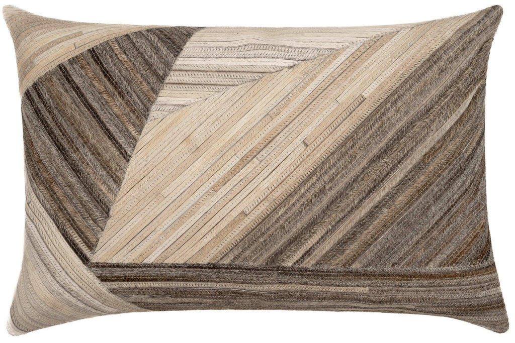 Canvello Genuine Cowhide Leather Decorative Throw Pillows - Handmade Patchwork Boho Accent Pillows For Sofa, Couch, Bed, Chair - Western Southwestern Farmhouse Pillow Covers With Feather Down Insert Included) Canvello