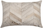 Canvello Genuine Cowhide Leather Decorative Throw Pillows - Handmade Patchwork Boho Accent Pillows For Sofa, Couch, Bed, Chair - Western Southwestern Farmhouse Pillow Covers With Feather Down Insert Included Canvello