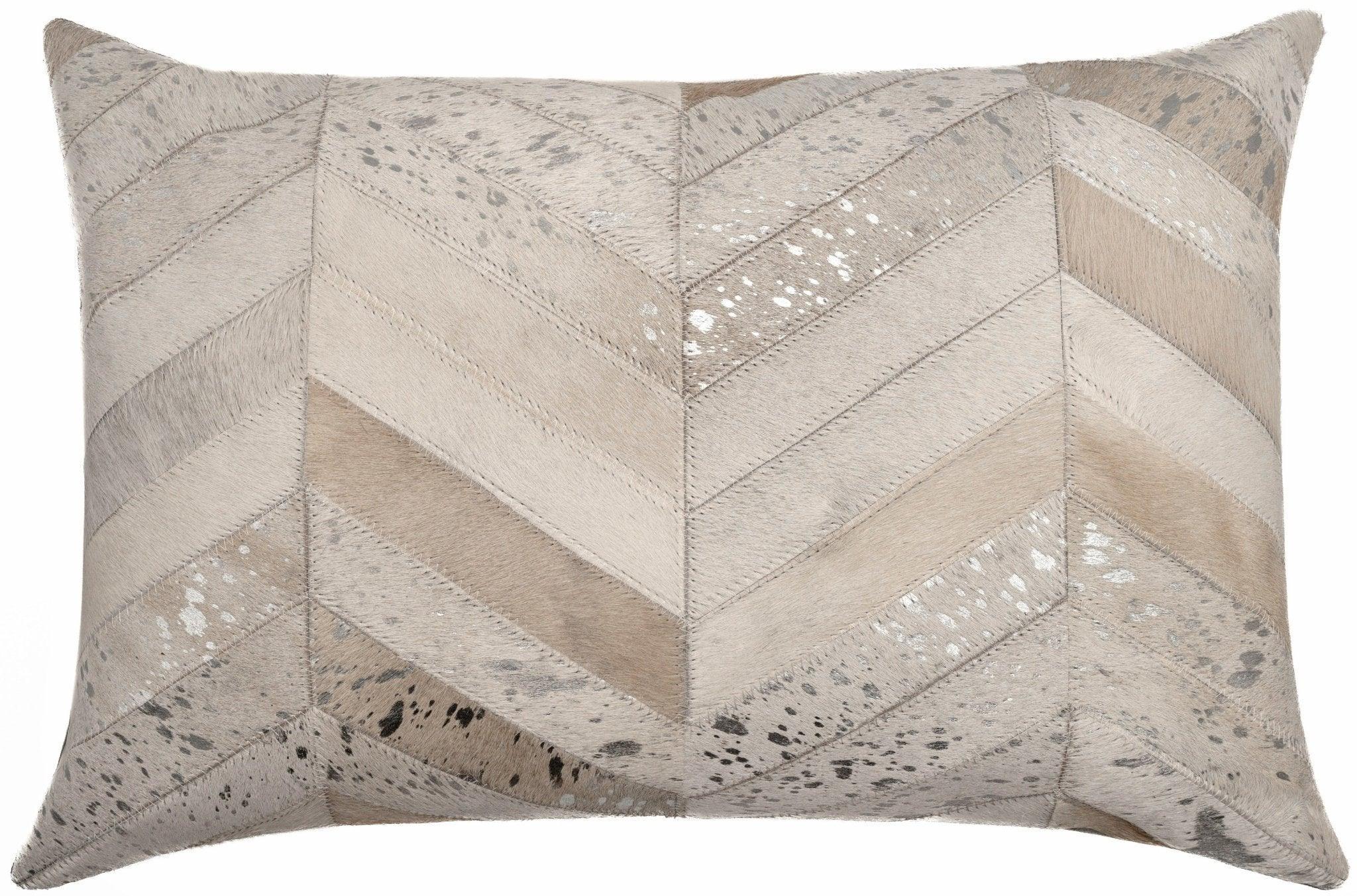 Canvello Genuine Cowhide Leather Decorative Throw Pillows - Handmade Patchwork Boho Accent Pillows For Sofa, Couch, Bed, Chair - Western Southwestern Farmhouse Pillow Covers With Feather Down Insert Included Canvello