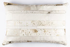 Canvello Genuine Cowhide Leather Decorative Throw Pillows - Handmade Patchwork Boho Accent Pillows For Sofa, Couch, Bed, Chair - Western Southwestern Farmhouse Pillow Covers With Feather Down Insert Included Canvello