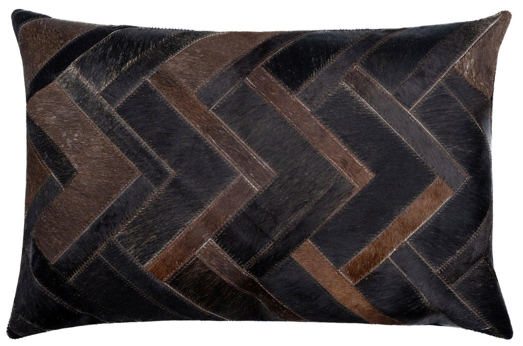 Canvello Genuine Cowhide Leather Decorative Throw Pillows - Handmade Patchwork Boho Accent Pillows For Sofa, Couch, Bed, Chair - Western Southwestern Farmhouse Pillow Covers With Feather Down Insert Included) Canvello