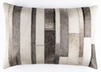 Canvello Genuine Cowhide Leather Decorative Throw Pillows - Handmade Patchwork Boho Accent Pillows For Sofa, Couch, Bed, Chair - Western Southwestern Farmhouse Pillow Covers With Feather Down Insert Included Canvello