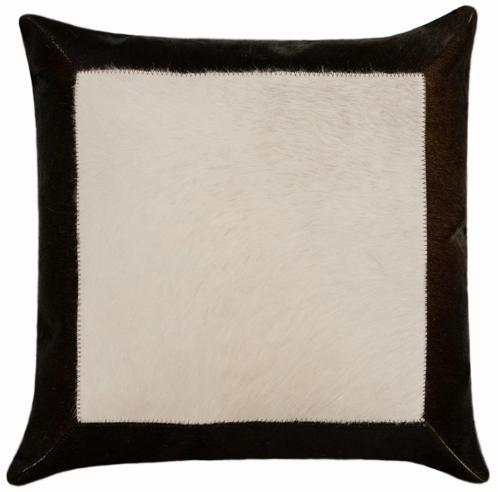 Canvello Genuine Cowhide Leather Decorative Throw Pillows - Handmade Patchwork Boho Accent Pillows For Sofa, Couch, Bed, Chair - Western Southwestern Farmhouse Pillow Covers With Feather Down Insert Included) Canvello