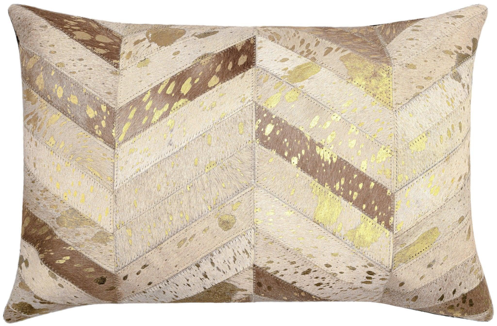 Canvello Genuine Cowhide Leather Decorative Throw Pillows - Handmade Patchwork Boho Accent Pillows For Sofa, Couch, Bed, Chair - Western Southwestern Farmhouse Pillow Covers With Feather Down Insert Included) Canvello