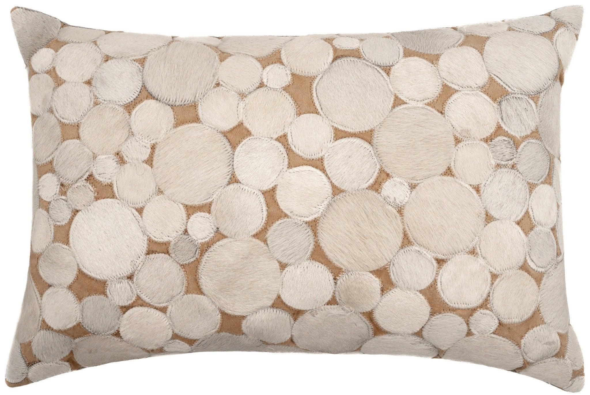 Canvello Genuine Cowhide Leather Decorative Throw Pillows - Handmade Patchwork Boho Accent Pillows For Sofa, Couch, Bed, Chair - Western Southwestern Farmhouse Pillow Covers With Feather Down Insert Included Canvello