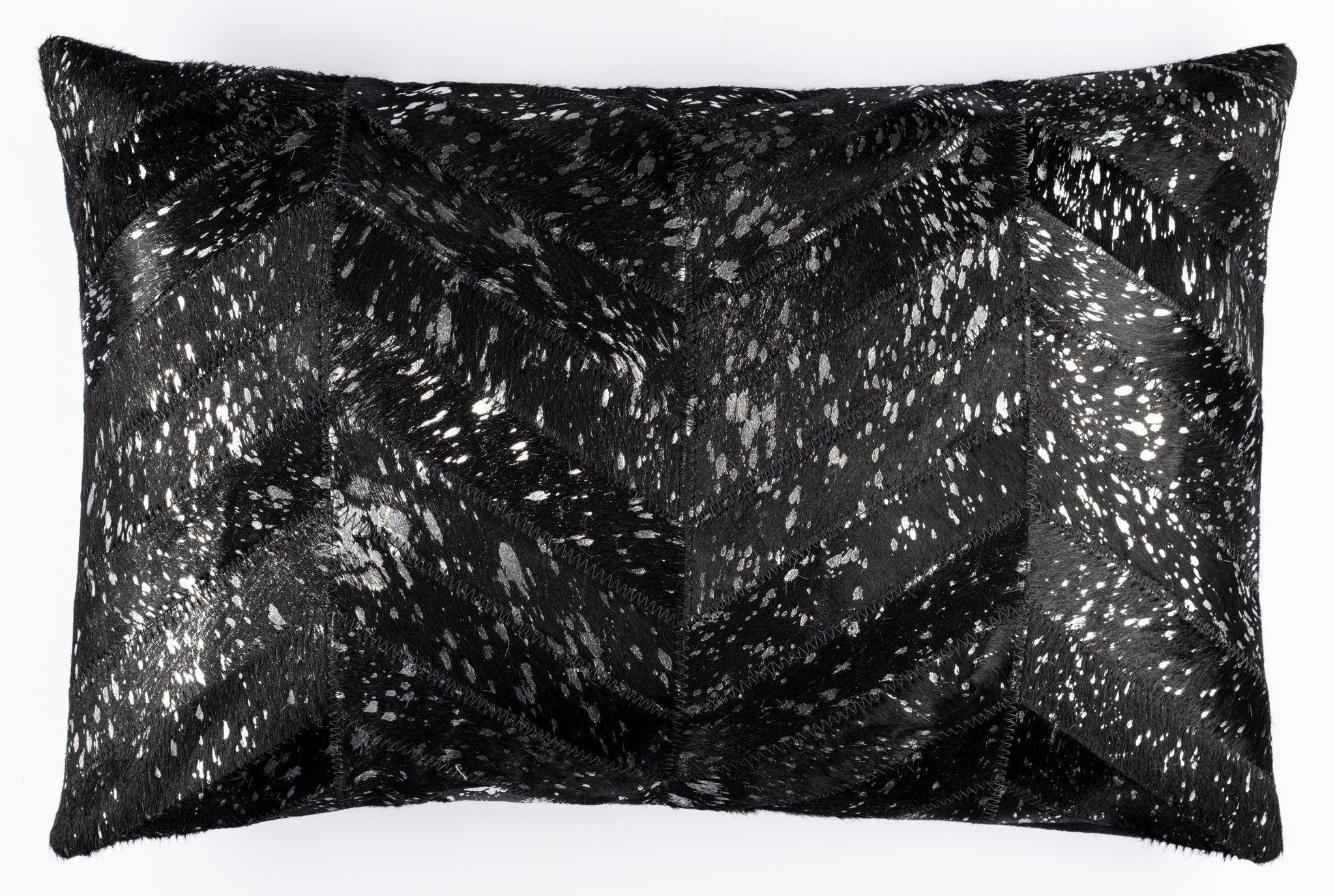 Canvello Genuine Cowhide Leather Decorative Throw Pillows - Handmade Patchwork Boho Accent Pillows For Sofa, Couch, Bed, Chair - Western Southwestern Farmhouse Pillow Covers With Feather Down Insert Included Canvello
