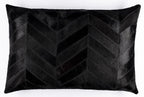 Canvello Genuine Cowhide Leather Decorative Throw Pillows - Handmade Patchwork Boho Accent Pillows For Sofa, Couch, Bed, Chair - Western Southwestern Farmhouse Pillow Covers With Feather Down Insert Included Canvello