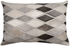 Canvello Genuine Cowhide Leather Decorative Throw Pillows - Handmade Patchwork Boho Accent Pillows For Sofa, Couch, Bed, Chair - Western Southwestern Farmhouse Pillow Covers With Feather Down Insert Included Canvello