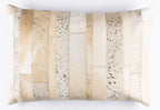 Canvello Genuine Cowhide Leather Decorative Throw Pillows - Handmade Patchwork Boho Accent Pillows For Sofa, Couch, Bed, Chair - Western Southwestern Farmhouse Pillow Covers With Feather Down Insert Included Canvello