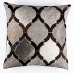 Canvello Genuine Cowhide Leather Decorative Throw Pillows - Handmade Patchwork Boho Accent Pillows For Sofa, Couch, Bed, Chair - Western Southwestern Farmhouse Pillow Covers With Feather Down Insert Included Canvello