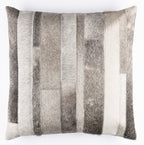 Canvello Genuine Cowhide Leather Decorative Throw Pillows - Handmade Patchwork Boho Accent Pillows For Sofa, Couch, Bed, Chair - Western Southwestern Farmhouse Pillow Covers With Feather Down Insert Included Canvello