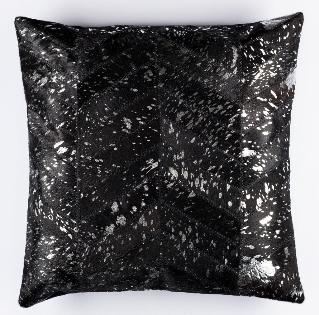 Canvello Genuine Cowhide Leather Decorative Throw Pillows - Handmade Patchwork Boho Accent Pillows For Sofa, Couch, Bed, Chair - Western Southwestern Farmhouse Pillow Covers With Feather Down Insert Included Canvello