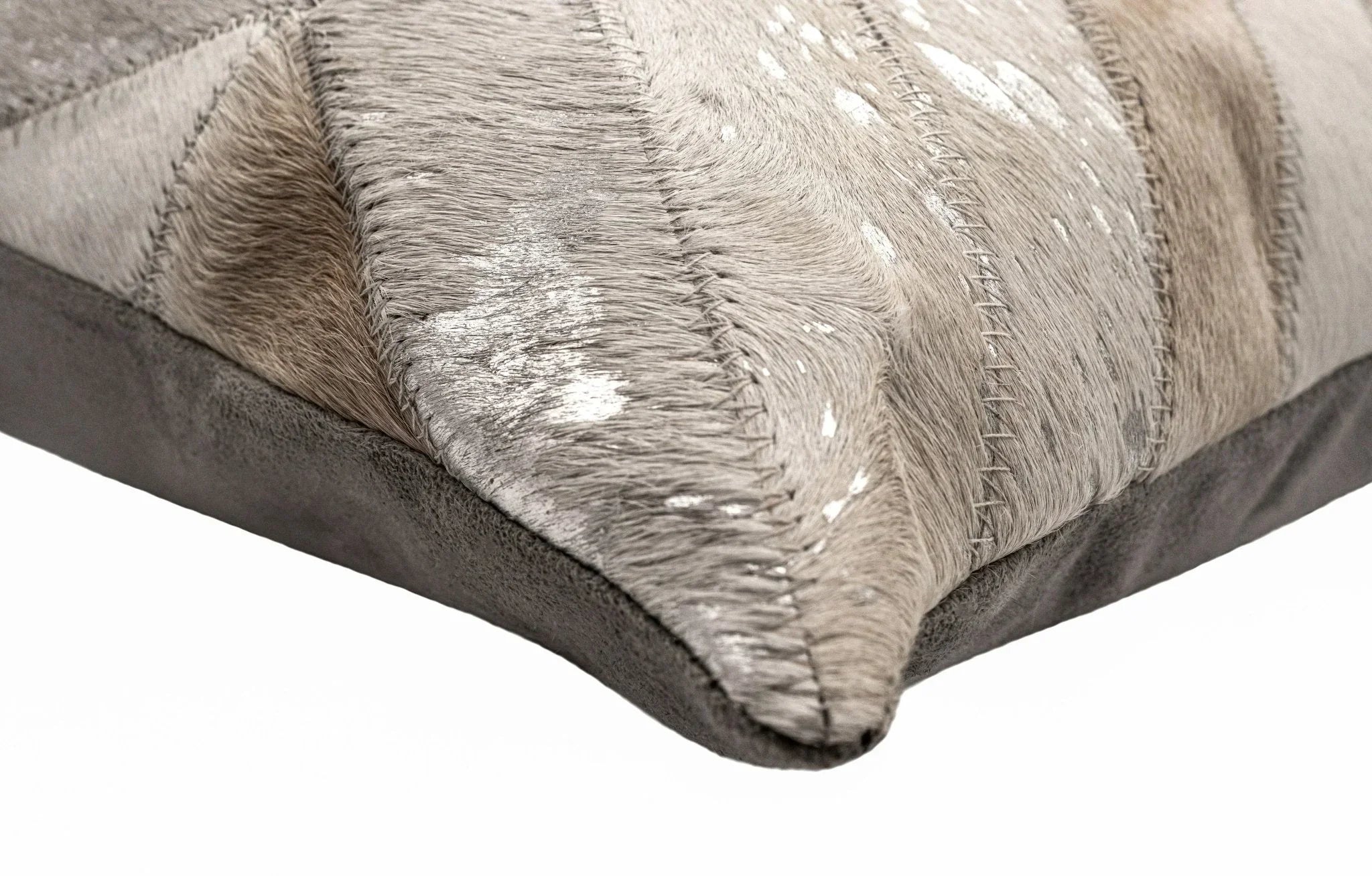 Canvello Genuine Cowhide Leather Decorative Throw Pillows - Handmade Patchwork Boho Accent Pillows For Sofa, Couch, Bed, Chair - Western Southwestern Farmhouse Pillow Covers With Feather Down Insert Included Canvello