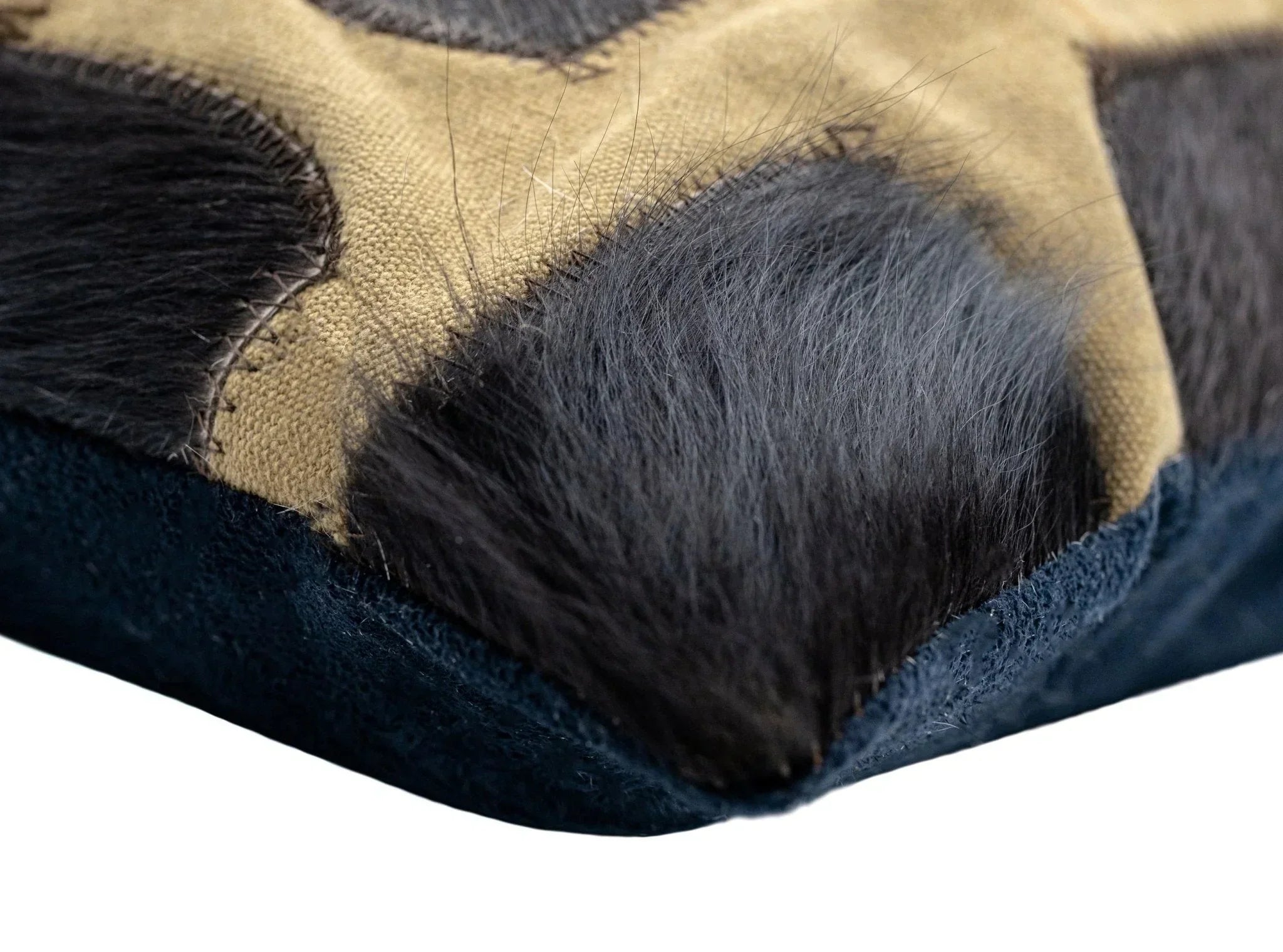 Canvello Genuine Cowhide Leather Decorative Throw Pillows - Handmade Patchwork Boho Accent Pillows For Sofa, Couch, Bed, Chair - Western Southwestern Farmhouse Pillow Covers With Feather Down Insert Included Canvello