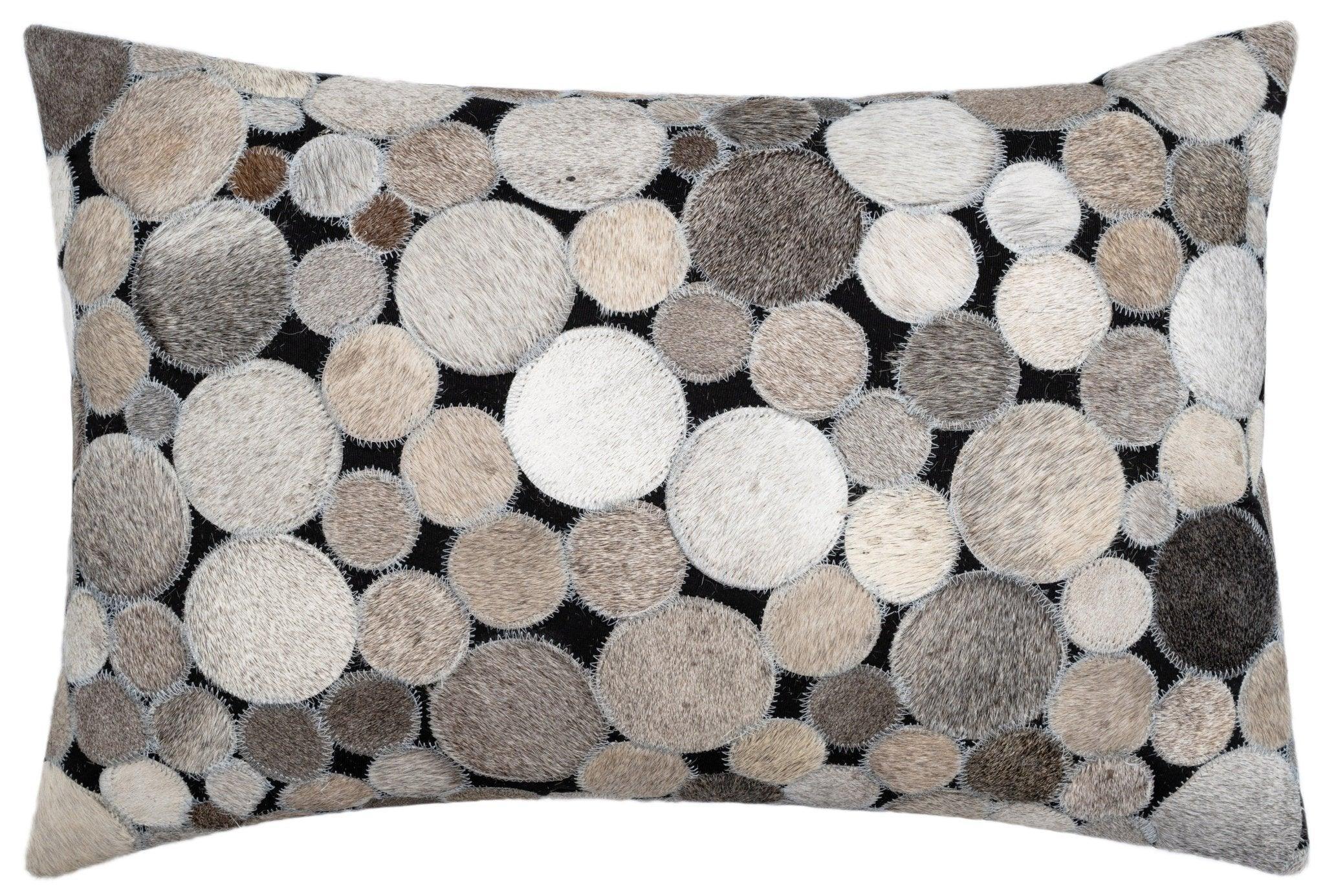 Canvello Genuine Cowhide Leather Decorative Throw Pillows - Handmade Patchwork Boho Accent Pillows For Sofa, Couch, Bed, Chair - Western Southwestern Farmhouse Pillow Covers With Feather Down Insert Included) Canvello