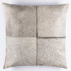 Canvello Genuine Cowhide Leather Decorative Throw Pillows - Handmade Patchwork Boho Accent Pillows For Sofa, Couch, Bed, Chair - Western Southwestern Farmhouse Pillow Covers With Feather Down Insert Included Canvello