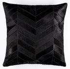 Canvello Genuine Cowhide Leather Decorative Throw Pillows - Handmade Patchwork Boho Accent Pillows For Sofa, Couch, Bed, Chair - Western Southwestern Farmhouse Pillow Covers With Feather Down Insert Included Canvello