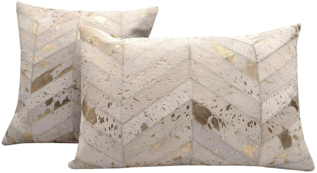 Canvello Genuine Cowhide Leather Decorative Throw Pillows - Handmade Patchwork Boho Accent Pillows For Sofa, Couch, Bed, Chair - Western Southwestern Farmhouse Pillow Covers With Feather Down Insert Included Canvello