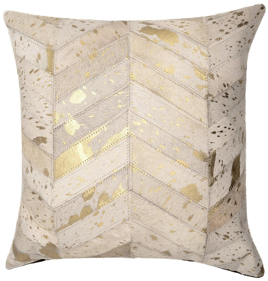 Canvello Genuine Cowhide Leather Decorative Throw Pillows - Handmade Patchwork Boho Accent Pillows For Sofa, Couch, Bed, Chair - Western Southwestern Farmhouse Pillow Covers With Feather Down Insert Included Canvello