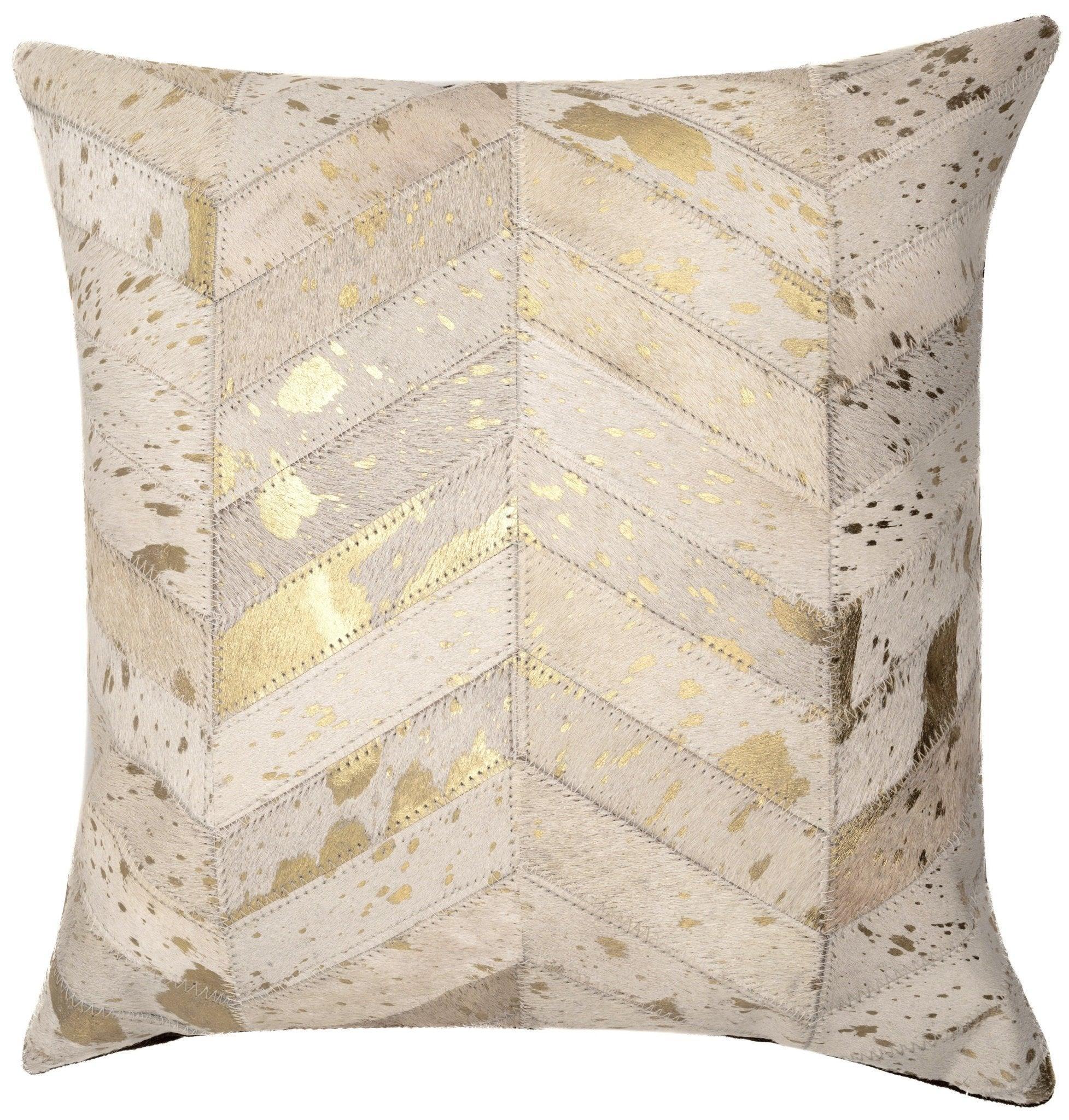 Canvello Genuine Cowhide Leather Decorative Throw Pillows - Handmade Patchwork Boho Accent Pillows For Sofa, Couch, Bed, Chair - Western Southwestern Farmhouse Pillow Covers With Feather Down Insert Included Canvello