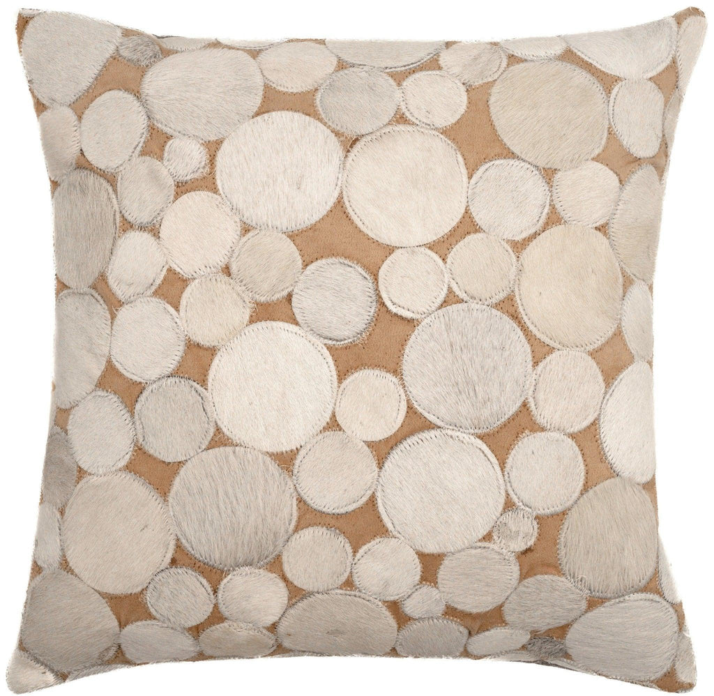 Canvello Genuine Cowhide Leather Decorative Throw Pillows - Handmade Patchwork Boho Accent Pillows For Sofa, Couch, Bed, Chair - Western Southwestern Farmhouse Pillow Covers With Feather Down Insert Included Canvello