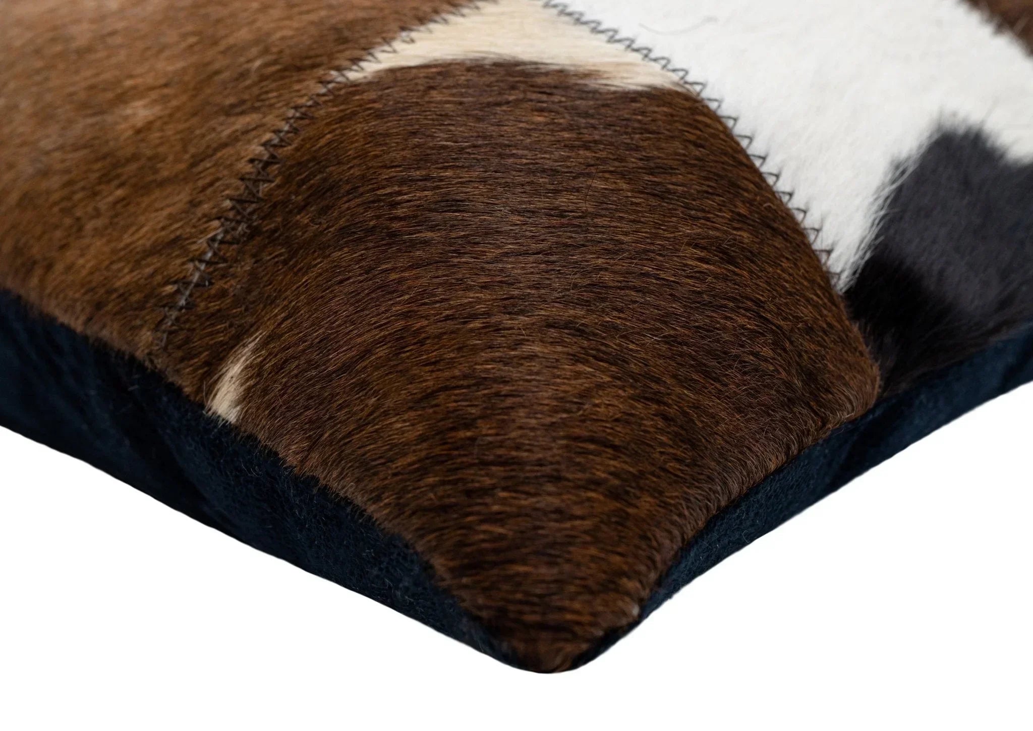Canvello Genuine Cowhide Leather Decorative Throw Pillows - Handmade Patchwork Boho Accent Pillows For Sofa, Couch, Bed, Chair - Western Southwestern Farmhouse Pillow Covers With Feather Down Insert Included Canvello