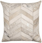 Canvello Genuine Cowhide Leather Decorative Throw Pillows - Handmade Patchwork Boho Accent Pillows For Sofa, Couch, Bed, Chair - Western Southwestern Farmhouse Pillow Covers With Feather Down Insert Included Canvello