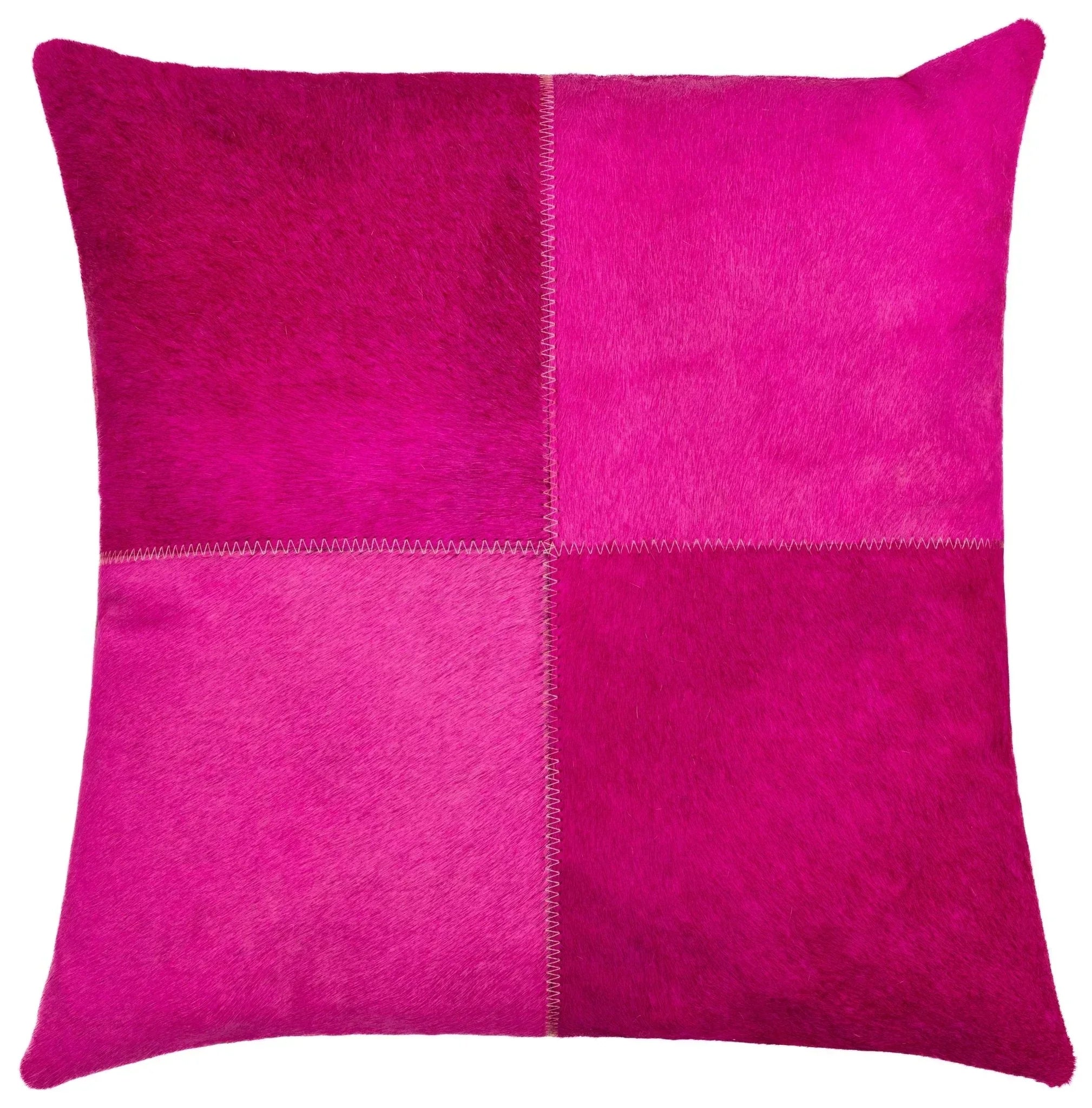 Canvello Genuine Cowhide Leather Decorative Throw Pillows - Handmade Patchwork Boho Accent Pillows For Sofa, Couch, Bed, Chair - Western Southwestern Farmhouse Pillow Covers With Feather Down Insert Included) Canvello
